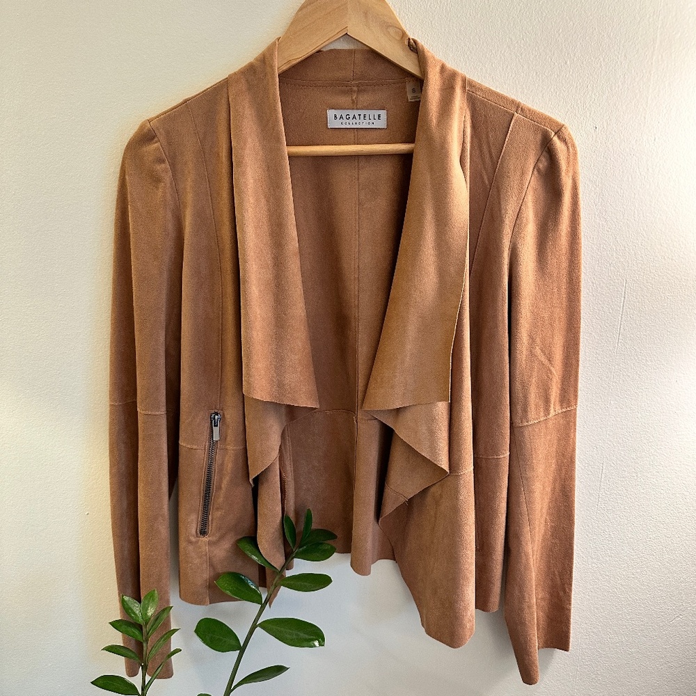 NWOT Faux Suede Camel Jacket